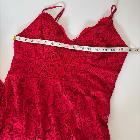 Windsor Gown Large Maxi Split V Neck Scallop Lace Floral Girlhoodcore Romantic - Picture 8 of 12